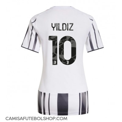 Camisa de time de futebol Juventus Kenan Yildiz #10 Replicas 1º Equipamento Feminina 2025-26 Manga Curta Camisa de time de futebol Juventus Kenan Yildiz #10 Replicas 1º Equipamento Feminina 2025-26 Manga Curta